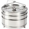 Ejoyous Vaporiera in Acciaio Inox a 3 Livelli, Vaporiera Impilabile, Pentola a Pressione, Cestello per Vapore, Pentola, Pentola a Vapore con Anello per Verdure, Gnocchi, Frutti di Mare