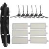 FACULX Kit di accessori di ricambio per TAPO RV30 Plus/per TAPO RV30/per TAPO RV10 Plus/per Aspirapolvere TAPO RV10 Ricambi 1 Spazzola a Rullo, 6 Spazzole Laterali, 6 Filtri