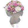MINGZHE Bouquet da sposa per matrimonio, rose artificiali, bouquet da damigella d'onore, bouquet da sposa, decorazione di nozze, festa di nozze, festa in casa, rosa bianco