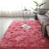 Aexpath Tappeto per soggiorno, rosso anguria, 120 x 160 cm, spesso e morbido, a pelo lungo, per interni, soggiorno, camera da letto e corridoio, lavabile a mano, resistente allo sbiadimento