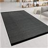 Paco Home Tappeto Tessuto A Mano Tessuto Piatto Look Scandinavo Mélange Motivo Jacquard Nero, Dimensione:120x170 cm