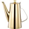 misppro Elegante brocca tradizionale in acciaio inossidabile, moderna caraffa in acciaio inox, opzione oro e argento, perfetta per tè, succhi di frutta e bevande fredde, ideale come regalo di lavoro (oro)