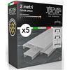 Eurocali Copertura Profilo alluminio per Strisce LED MEDUSAFLEX mod. Andromeda 2 Metri - Opaca - Made in Italy in Policarbonato stabilizzato UV certificata UL94HB - Pacco da 5 (10m)