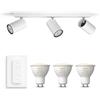Philips Hue Philips myLiving Kosipo Faretto da superficie Bianco 3 punti luce - Faretto da superficie Incl. Philips Hue White Ambiance GU10 & Dimmer - Bluetooth