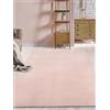 the carpet Relax Tappeto moderno a pelo corto, soggiorno, fondo antiscivolo, lavabile fino a 30 gradi, morbidissimo, aspetto pelliccia, Blush, 80 x 300 cm