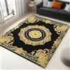 Generico Elementi Barocchi Catena D'Oro Diamanti Tappeto Salotto Moderno Flanella Stampa 3D Tappeti Camera Da Letto Rug Cucina Antiscivolo Lavabile Per Tavolino Da Salotto,Bagno,Tappeto Cameretta 60 x 120 cm