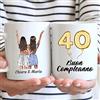 Vulfire Regalo donna compleanno 40 anni tazza originale Nome, Capelli, Abito e altro da Personalizzare Idee Regali per lei per Natale (Bianco, Ceramica)