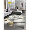 CARPETIA Tappeto pello basso tappeto da salotto astratto karo pastello giallo grigio Größe 160x230 cm