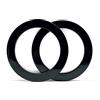 3DANCraftit Manico in resina nero 10,2 cm per borsa borsa per la creazione di borse maniglia di ricambio forma circolare rotonda una coppia (2 pezzi) per lotto M6