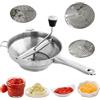 Generico Mulino In Acciaio Inossidabile - Chopper Alimentare Rotante, Strumento Purea Di Torsione A Mano | Setaccio Manuale Mash, Smericante Ergonomico Con 3 Dischi Per Verdure, Salse, Purea Di Frutta, Cucina