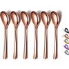 HOMQUEN Demitasse - Cucchiaini da caffè in rame, 14 cm, set da 6, lavabili in lavastoviglie