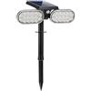 Generico UNIVERSO FARETTO DOPPIO A LED DA GIARDINO SNODABILE RICARICABILE 16W CON PANNELLO SOLARE CON PICCHETTO IP65 (BIANCO CALDO)