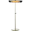 my4garden.com Lampada Riscaldante ad Infrarossi Esterno Interno con Lampadina al Carbonio, 2000 Watt, IP55, 4 Livelli di Potenza, Bassi Consumi con Piantana, Nero
