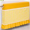 JINGSHIQIAOPL Copritermosifone Stoffa con Design a Copertura Totale, Tessuto Lavabile, Copri Termosifone per Casa con Apertura Laterale, Lacci e Orlo Arricciato(Yellow,60cm/24in)