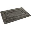 Byour3 - Tappeto da Bagno Antiscivolo 100% Puro Cotone Tappetino Morbido per Uscita Doccia o Vasca Scendibagno Forma Rettangolare Grande Assorbente Acqua Lavabile Moderno (Grigio, 55 x 130 cm)