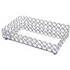 WWDZ Cristallo Rettangolo Vassoio Cosmetico Gioielli Gingillo Organizer Specchio Vassoio Profumo Pelle Organizer ()