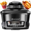 KESSER® Fornello multicooker con friggitrice ad aria calda, 8 l e 16 programmi, utensile da cucina - grigliare, cuocere, stufare, cuocere a vapore, funzione preriscaldamento e mantenimento del calore