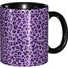 Oudrspo Tazza leopardata viola Tazze in ceramica Tazza per ufficio a casa