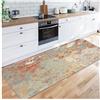 Siunwdiy Tappeto Passatoia Corridoio Cucina Lavabile Antiscivolo Tappeto cucina Marrone, fondo in gomma,al 1.5 Metri per Salotto Camera da Letto Ingresso Interno，60X150CM