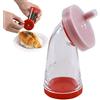 JIIENO Macinino per sesame | Frantaspezie a mano | Macinino per semi di lino con alloggiamento in plastica e nucleo in acciaio inox | Utensile da cucina facile da usare per insalate, riso e pasta