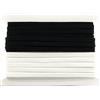 JYC CREATIVE 16 Metri Nastro Elastico per Mascherine 16m x 5mm (8m Bianco + 8m Nero), Nastro Elastico per Cucito e Artigianato, Nastri Elastico per Cucire Bianco (16m x 5mm