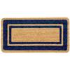 SaRani Zerbino Cocco Tappeto da Ingresso in Fibra Naturale Fondo Antiscivolo di Gomma Naturale, per uso Interno ed Esterno (Blu, 40x70 cm)