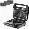 MONZANA® Griglia Tostapane 1000W 3 in 1 XXL Rivestimento Antiaderente Sandwich Maker Piastra Elettrica per Cialde Panini Carne