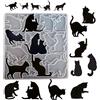 Finyoffiy Stampo in resina a forma di gatto carino stampo in silicone a forma di animale in resina epossidica per ciondolo per gioielli fai da te collana orecchino ornamento