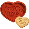 Tagliabiscotti.it - Tagliabiscotti cuore "Ti amo!" - San Valentino - Cookie cutter - Stampo per biscotti o decorazioni in pasta di zucchero. Dimensione tagliabiscotti : 8cm x 6,5cm x 1,2cm