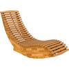 Outsunny Lettino Prendisole in Legno di Acacia Pieghevole Ergonomico, Lettino da Giardino con Design a Doghe a S, 60x156x77 cm | Aosom Italy