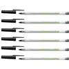 BIC Ecolutions - Set di 6 penne a sfera rotonde con corpo trasparente ghiacciato, colore: nero