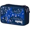 ergobag Astuccio maxi set da 40 pezzi, matite colorate e pennarelli Lyra, scomparto per monete, righello, forbici UnBearwater - Blu