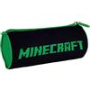MINECRAFT Minecrat - Astuccio portamatite rotondo, colore nero/verde