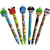 Tinta Unita Penna Cancellabile con Topper Stumble Guys Assortita Inchiostro Rosso 6 Personaggi Random, 1 pezzo