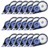 Elepl 18 Pezzi Correttore a Nastro 30m*5mm Scolorina Cancellino Sbianchetto Fornitura Cancelleria Scuola e Ufficio (Blu)
