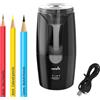 GJXJY Temperamatite Elettrico Ricaricabile USB, Professionale Resistente Temperamatite con Grande Serbatoio, Sicuro e Antiscivolo Portatile Temperino da 6-12 mm Adatto a Casa,a Scuola (Nero)