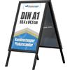 DisplayLager - Supporto per Poster, Formato A1 (Bifacciale), Alluminio, Argento, Alu-Line - Cavalletto Espositore Pubblicitario… (Nero, A1)