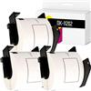 TONER PACK TONERPACK 3 Etichette DK11202, Etichette DK-11202 Compatibili Brother P-Touch QL-500 QL-570 QL-650 QL-700 QL-720 QL-800 QL-810 QL-820 QL-1100 QL-110N (3000 Etichette da Rollo) (62 mm x 100 mm (3)