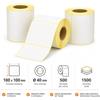Generico F.C. Distribution 3 rotoli da 500 etichette termiche misura 100 x 100 foro 40 mm 1500 pezzi in totale