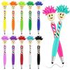 Vilomdur 12PCS Penna Divertente Retrattile Multicolore 3 in 1 per Bambini - Touch Screen, Mocio, Tablet - Regalo per Compleanno, Ufficio, Studio, Feste