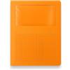KORAT - Cartelle con Finestra a 3 Lembi 120 g - Confezione 50 Pezzi - Formato A4, Finestra PVC - Cartelline Resistenti Multicolore Made in Italy - 8 Colori per Archivio e Ufficio (Arancione)