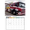 Zestivra Calendario da parete 2026, 12, decorativo, con camion dei pompieri, rilegatura a colorata, per camera da letto, appartamento, posto di lavoro, dormitorio familiare e soggiorno