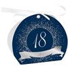 Social Crazy Scatole Portaconfetti per Compleanno Personalizzate - 18 ANNI BLU - Scatoline Bomboniere compleanno con nastrino personalizzato MADE IN ITALY (Pz. 60)