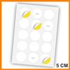 Mr Pubblicità CERCHIO 5 cm - 25 fogli - Etichette Adesive Rimovibili in Carta Bianca, Senza Residui, per Documenti, Prodotti, Contenitori (25, CERCHIO 5 cm)