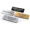 CustomDesign.Shop Targhetta identificativa Premium personalizzata per il personale con spilla | Progetta il tuo badge personalizzato | Inciso al laser [ argento ]