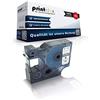 Print-Klex Compatibile Nastro per Dymo D1 45010 labelwriter400duo Dymo 1000 1000 PLUS 2000 3500 5500 LabelMaker 4500pocket S0720500 12MM X 7M BLACK-CLEAR etikettenlabel - EASY Stampa Serie