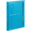 Kokuyo Campus - Raccoglitore a scorrimento con 5 divisori a linguetta, formato A5, 20 fori, fino a 65 fogli, blu, importato dal Giappone (RU-P133NB)