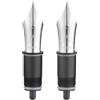 Asvine Set di 2 penne stilografiche n. 8, punta fine di ricambio, compatibili C2000 C80, colore: Argento