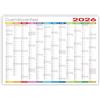 Agendepoint.it Calendario da muro 2026 annuale ARROTOLATO 365giorni multicolor 87x62cm unico foglio