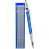 Generic meccanica per saldatura, 12 mine rotonde color argento da 2,0 mm, temperamatite integrato, pennarello in acciaio per lavori metallici, saldatori, idraulici